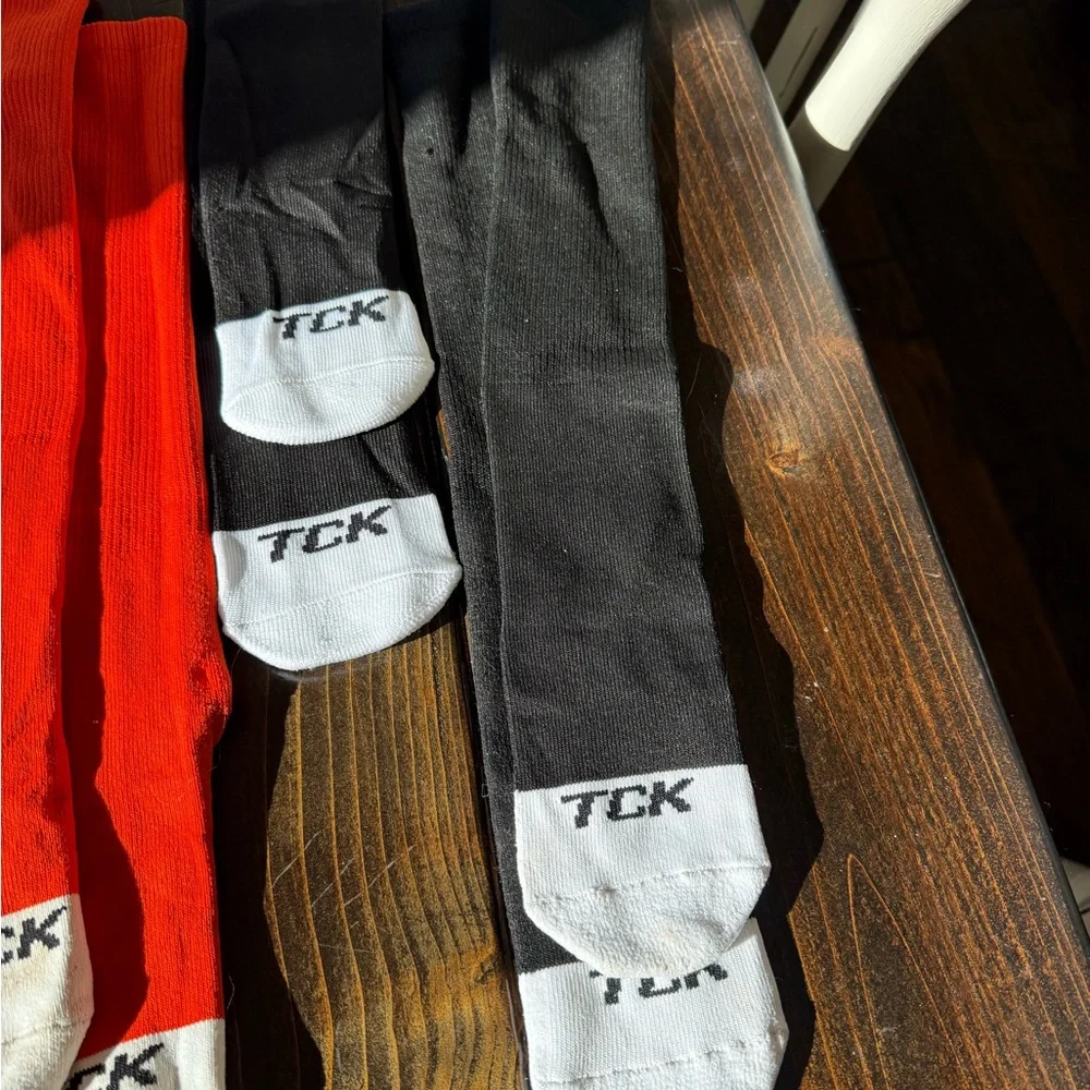 Colorful youth softball Socks Set-pink, black, white & orange - Picture 9 of 9